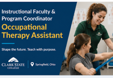 Ad for faculty position at Clark State College